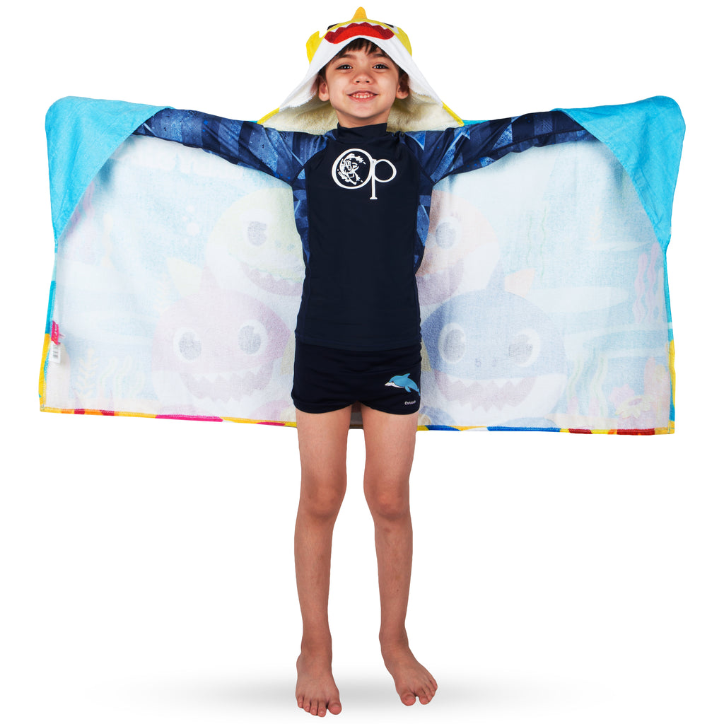 Kids Bath and Beach Soft Cotton Terry Hooded Towel Wrap, 100% Cotton