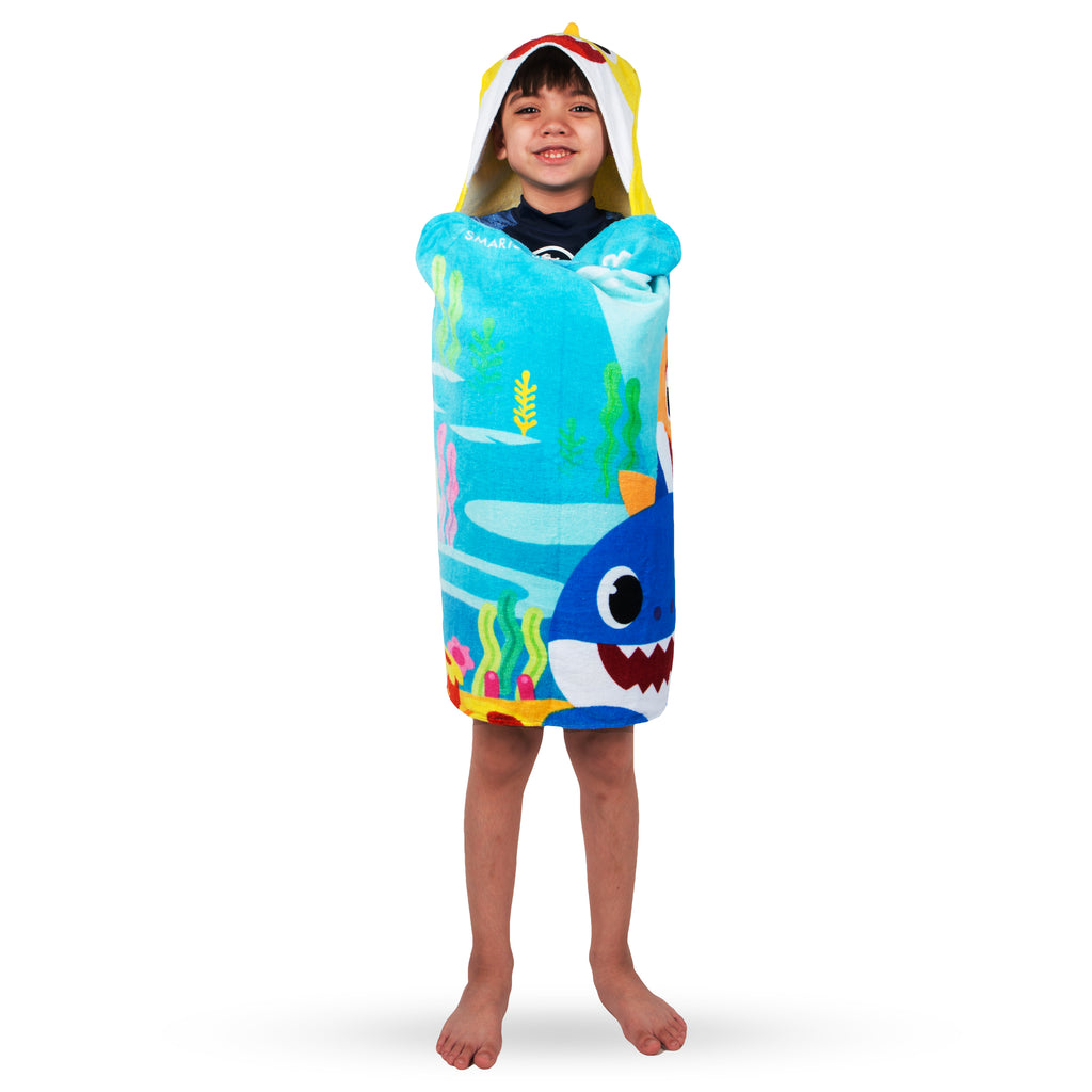 Kids Bath and Beach Soft Cotton Terry Hooded Towel Wrap, 100% Cotton