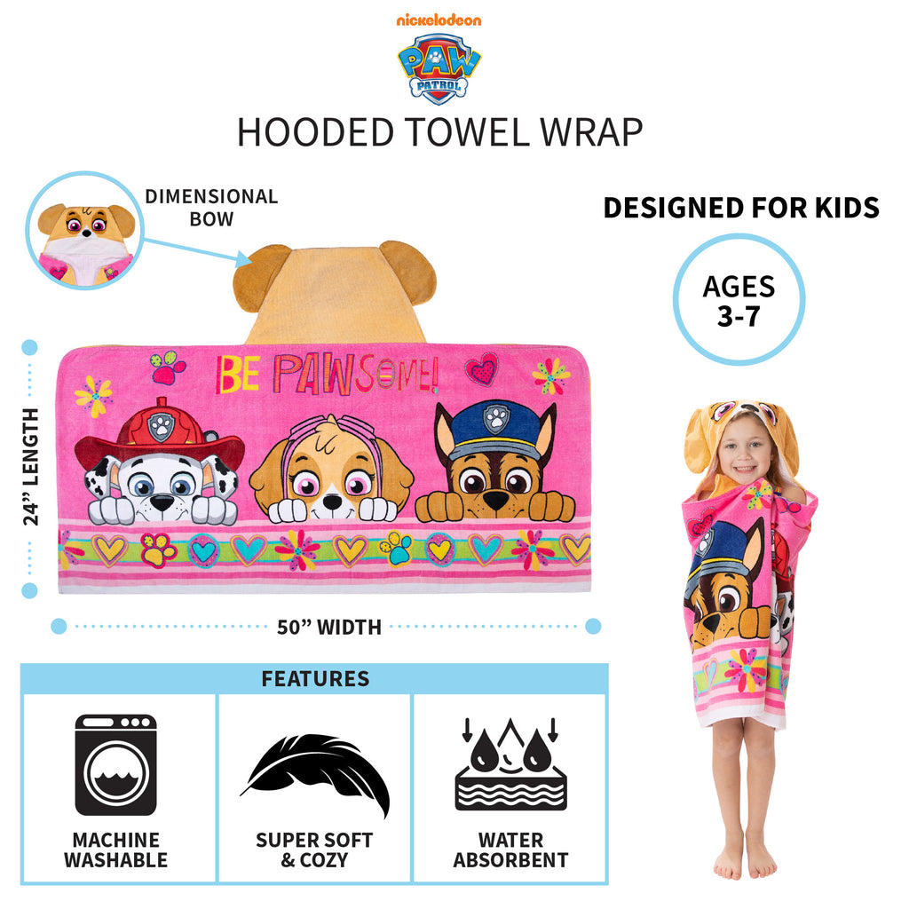 Kids Bath and Beach Soft Cotton Terry Hooded Towel Wrap