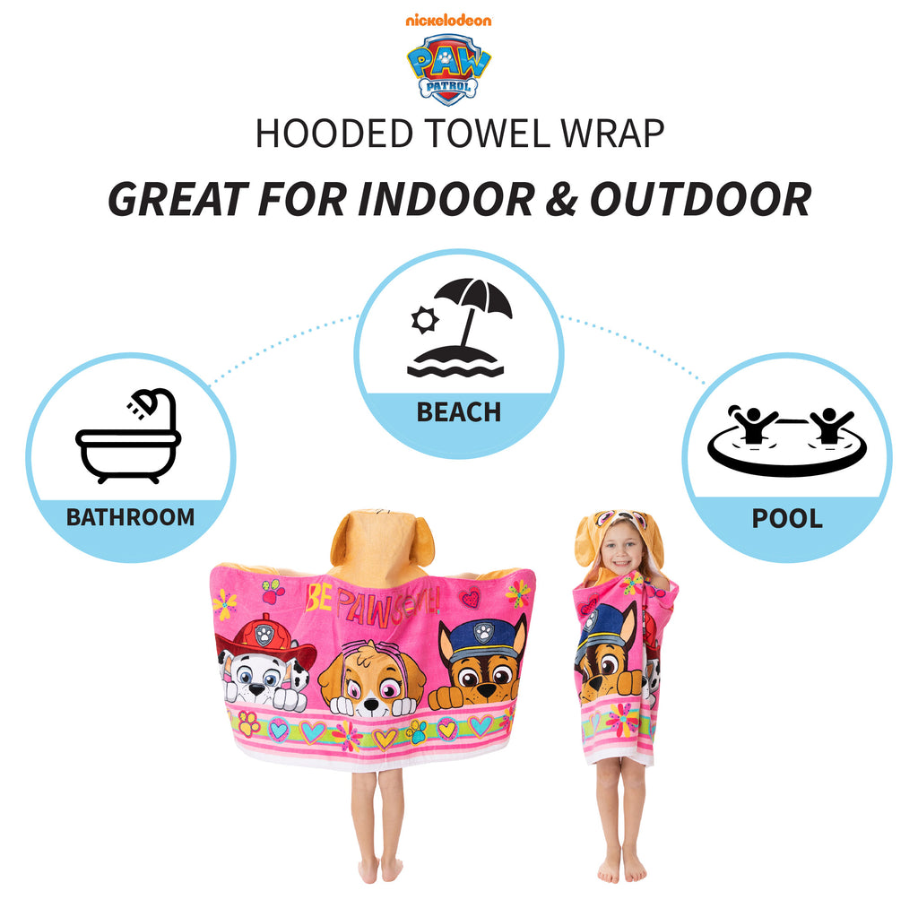 Kids Bath and Beach Soft Cotton Terry Hooded Towel Wrap