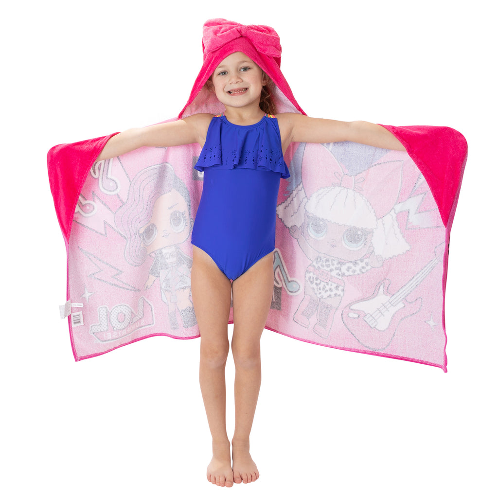 Kids Bath and Beach Hooded Towel Wrap, 100% Cotton