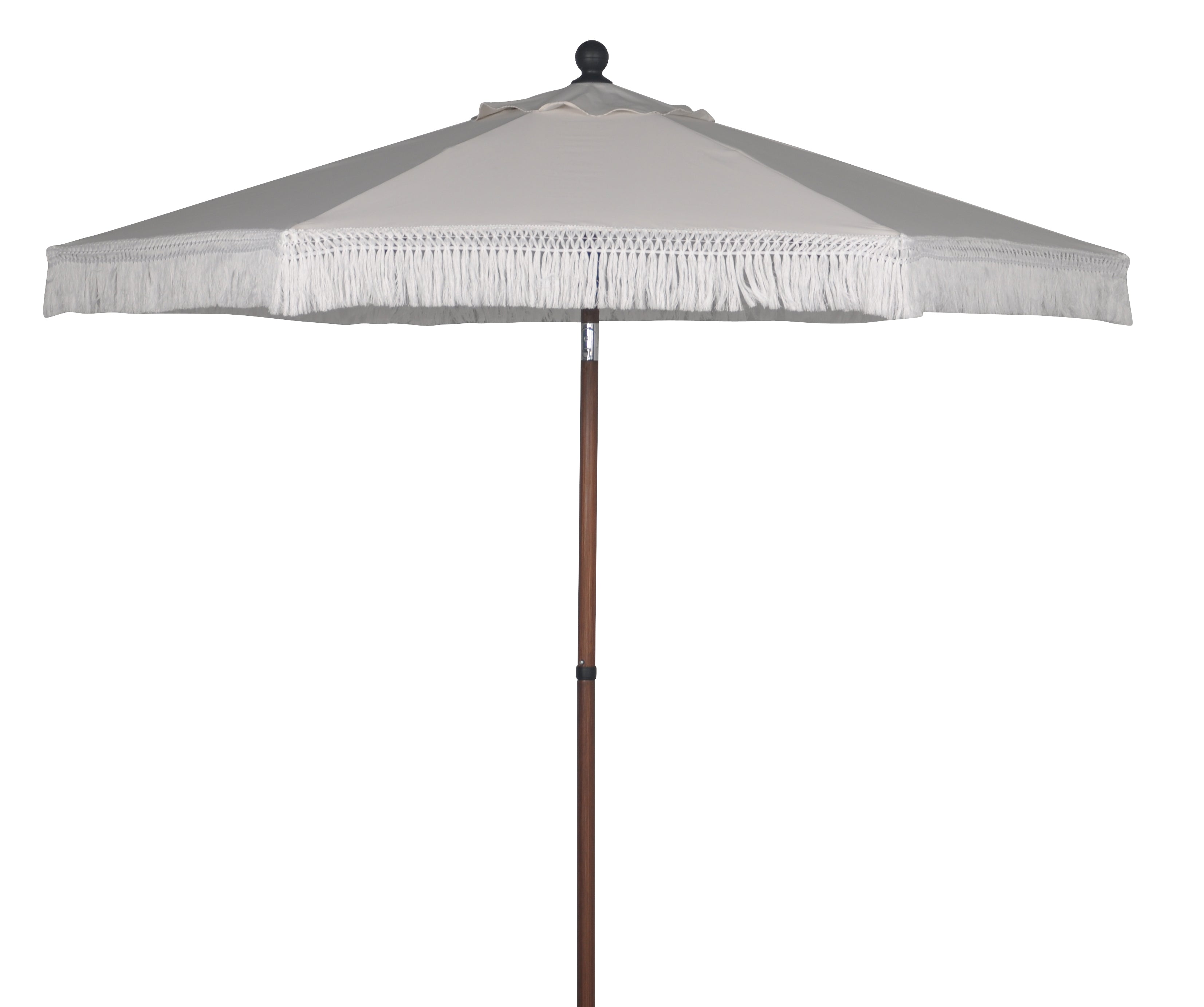 fringe patio umbrella walmart Ventura White 7.5' Fringe Push-Up & Tilt Patio Umbrella, with Faux Woo