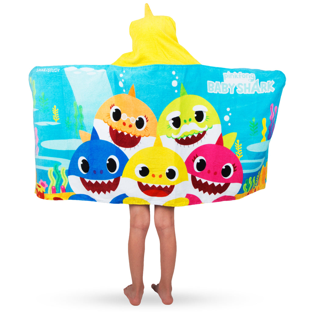 Kids Bath and Beach Soft Cotton Terry Hooded Towel Wrap, 100% Cotton