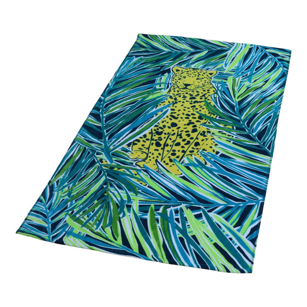  Beach Towel, Jungle Cat Print