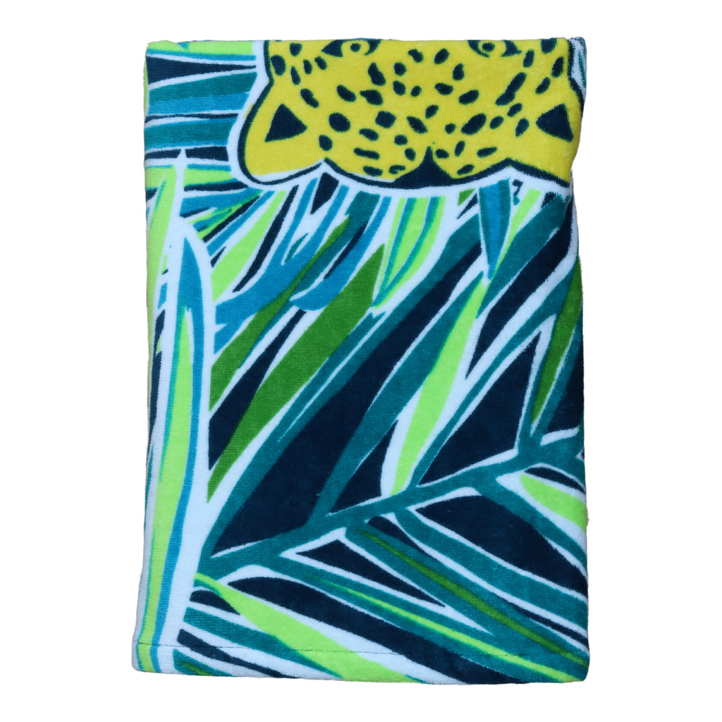  Beach Towel, Jungle Cat Print