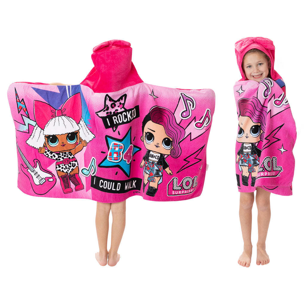 Kids Bath and Beach Hooded Towel Wrap, 100% Cotton